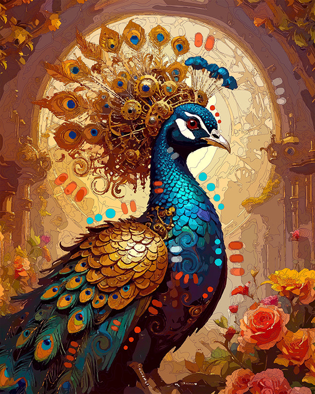 The Steampunk Peacock Mini Print (Ltd. Edition) (103125)