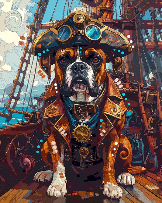 The Steampunk Pirate Boxer Mini Print (Ltd. Edition) (043026)