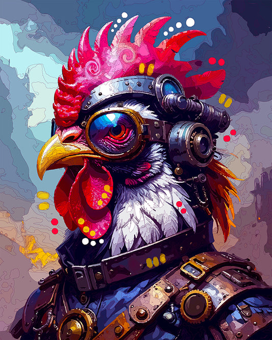 The Steampunk Rooster Mini Print (Ltd. Edition) (072425)