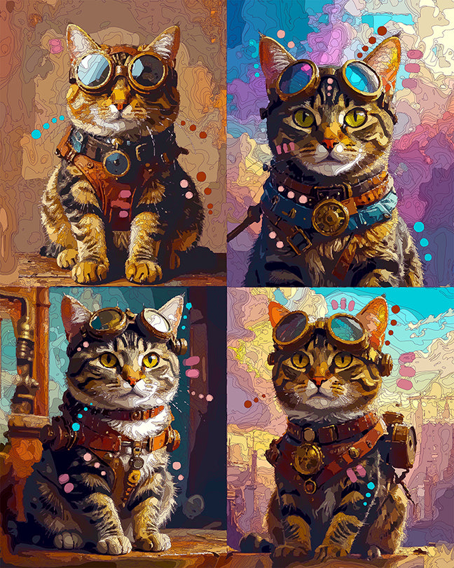 The Steampunk Tabby Variations Mini Print (Ltd. Edition) (060326)