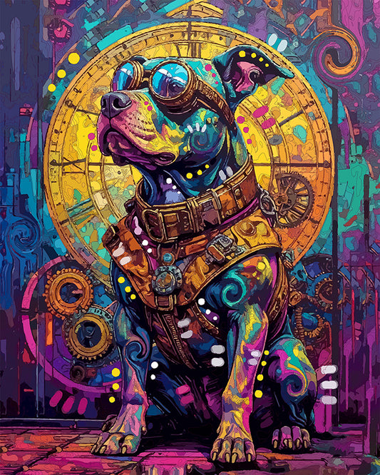 The Steampunk Tempus Pittie Mini Print (Ltd. Edition) (052926)