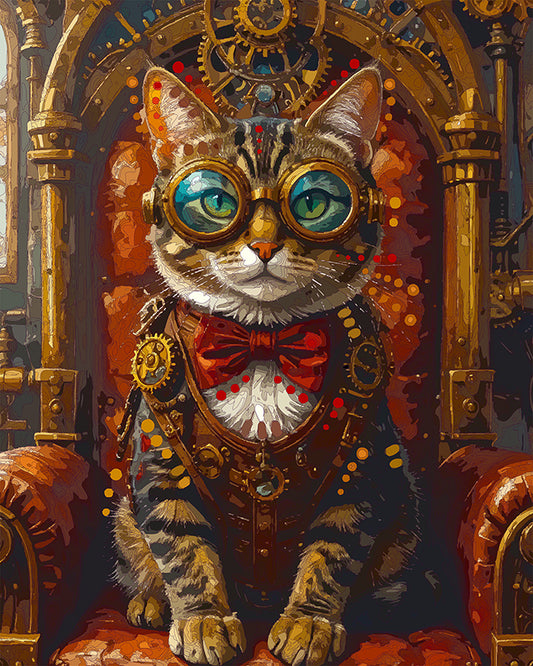The Steampunk Throne Kittie Mini Print (Ltd. Edition) (042426)