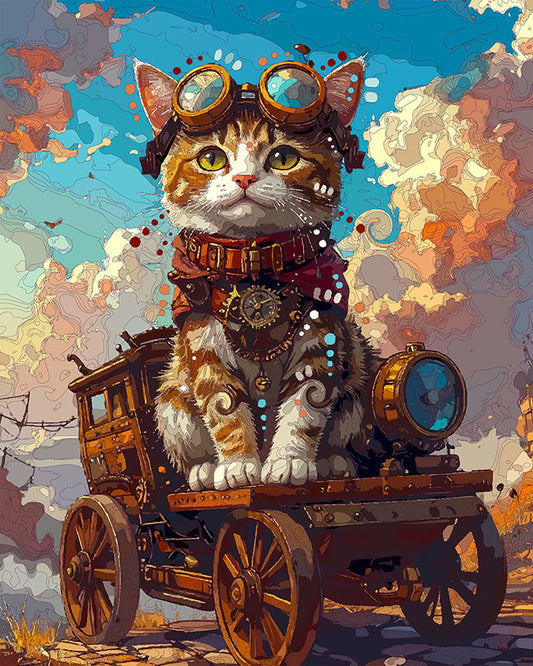 The Steampunk Wagon Kittie Mini Print (Ltd. Edition) (040226)