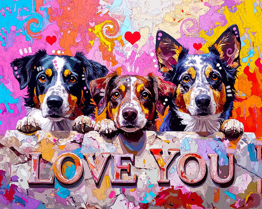 The Stone Wall Love You Mutts Mini Print (Ltd. Edition) (081925)