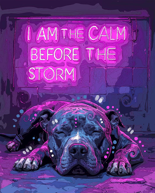 The Storm Watch Neon Pittie Mini Print (Ltd. Edition) (070126)