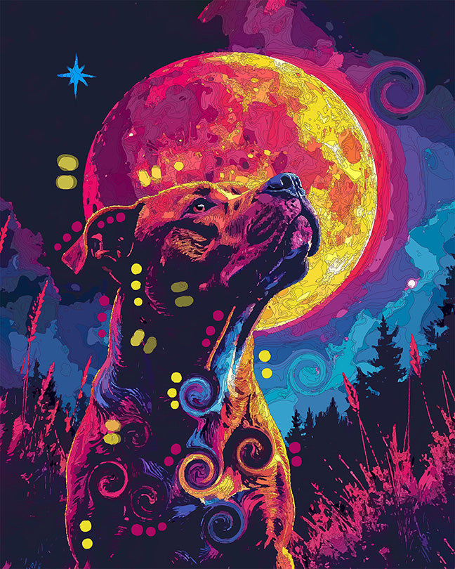 The Sturgeon Blood Moon Pittie Mini Print (Ltd. Edition) (082126)