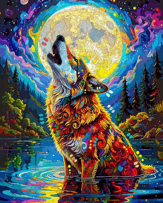 The Sturgeon Moon Wolf Mini Print (Ltd. Edition) (072825)