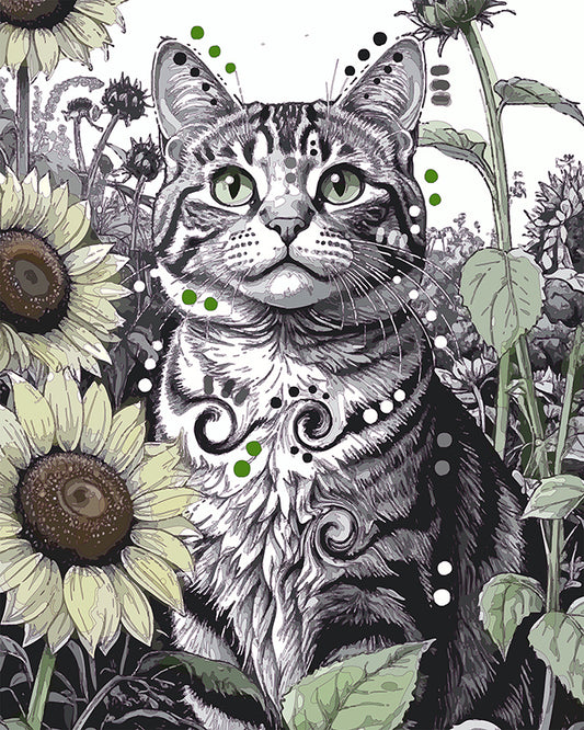 The Subtle Sunflower Tabby Mini Print (Ltd. Edition) (060226)