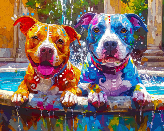 The Summer Fountain Pitties Mini Print (Ltd. Edition) (031126)
