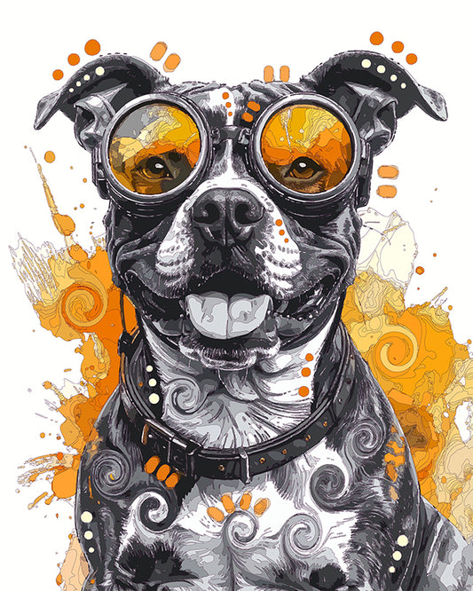 The Sun Goggle Pittie Mini Print (Ltd. Edition) (010826)