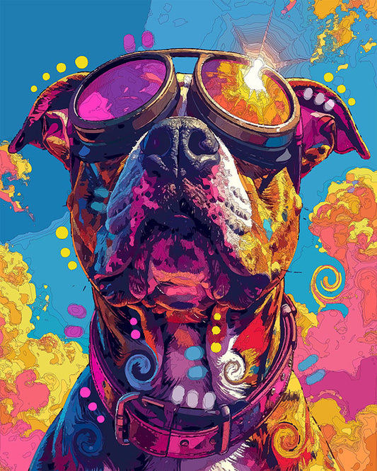 The Sun Goggle Pittie Mini Print (Ltd. Edition) (020526)