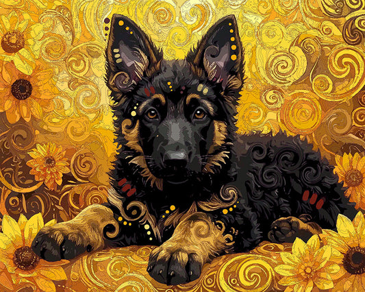 The Sun Swirl Shep Pup Mini Print (Ltd. Edition) (111825)