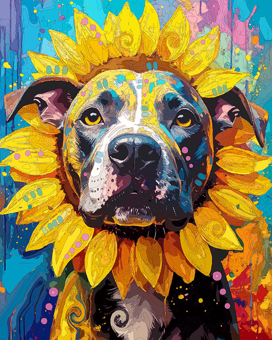 The Sunflower Collar Pittie Mini Print (Ltd. Edition) (082025)