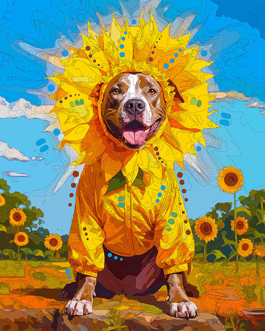 The Sunflower Costume Pittie Mini Print (Ltd. Edition) (091025)