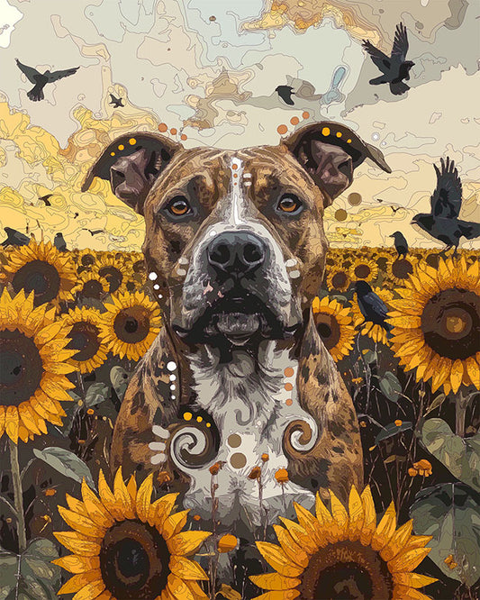 The Sunflower Crow Brindle Mini Print (Ltd. Edition) (011326)