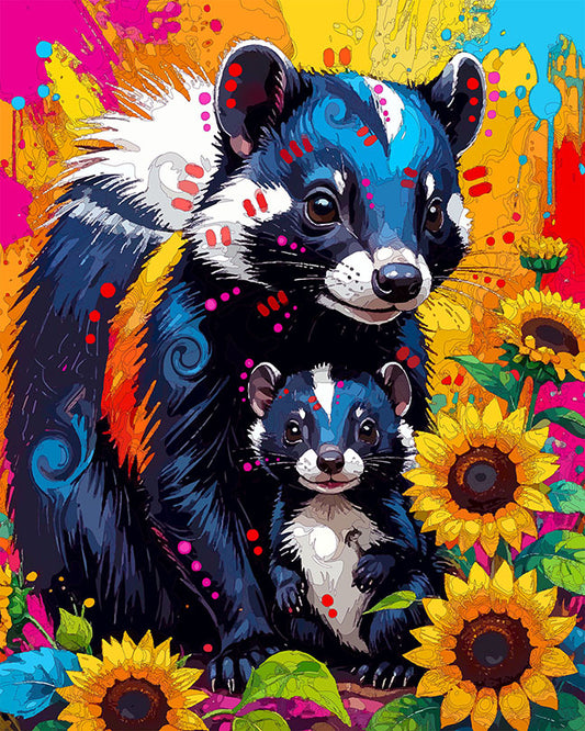 The Sunflower Patch Skunks Mini Print (Ltd. Edition) (041326)