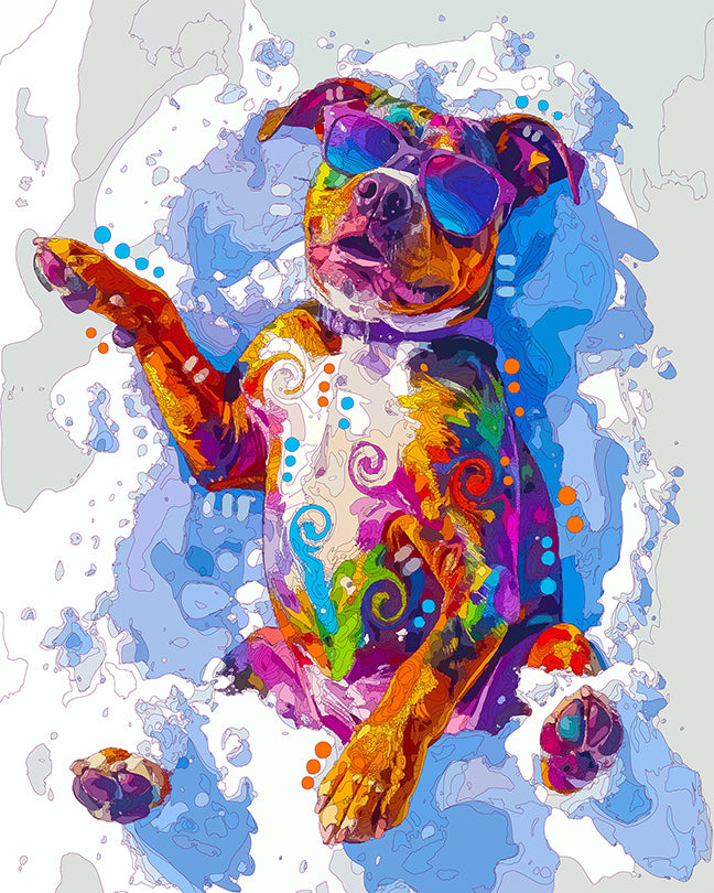 The Sunny Snow Drift Pittie Mini Print (Ltd. Edition) (123025)
