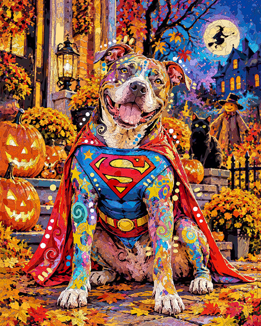 The Super Halloween Night Pittie Mini Print (Ltd. Edition) (100526)
