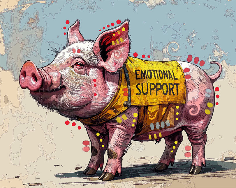 The Supporting Piglet Mini Print (Ltd. Edition) (020926)
