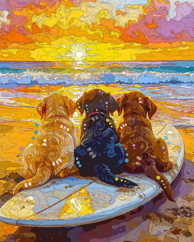 The Surfboard Lab Pups Mini Print (Ltd. Edition) (081026)