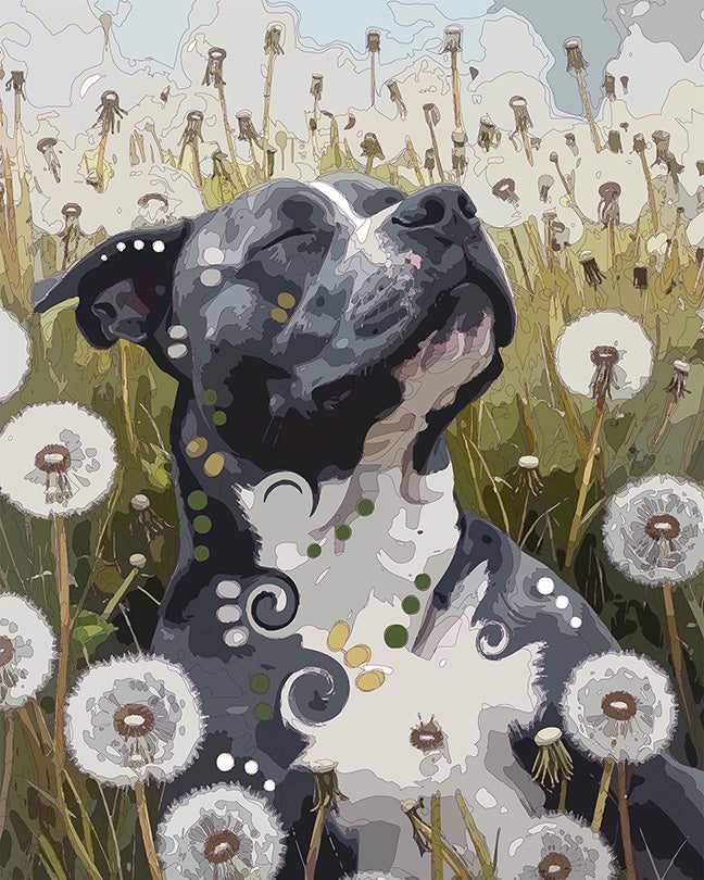 The Surrounded By Wishes Pittie Mini Print (Ltd. Edition) (081226)