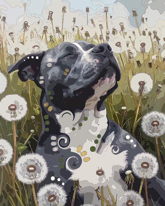 The Surrounded By Wishes Pittie Mini Print (Ltd. Edition) (081226)