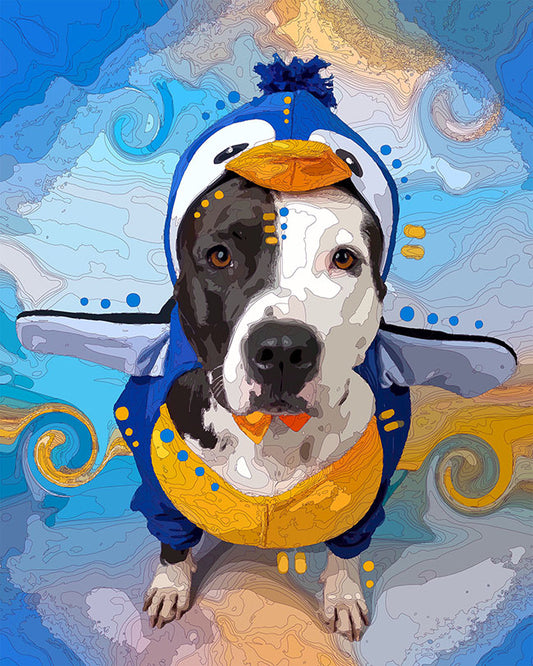 The Take Off Penguin Pittie Mini Print (Ltd. Edition) (032526)