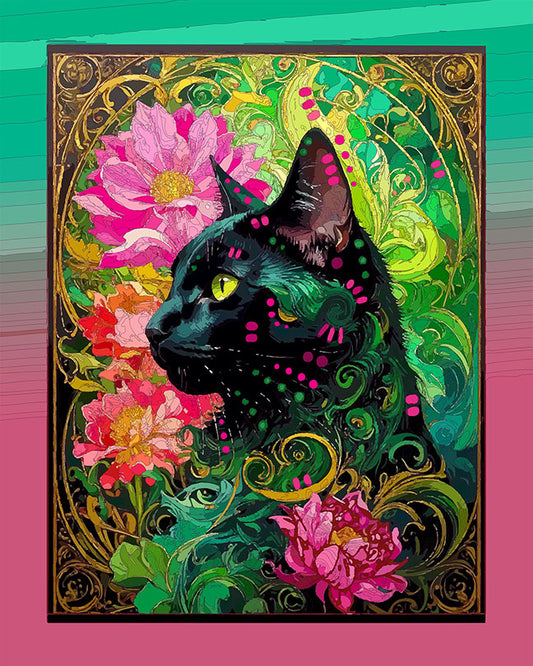 The Tasteful Profile Black Cat Mini Print (Ltd. Edition) (041626)