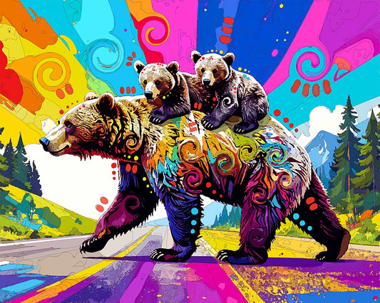 The Three Bear Crossing Mini Print (Ltd. Edition) (051926)