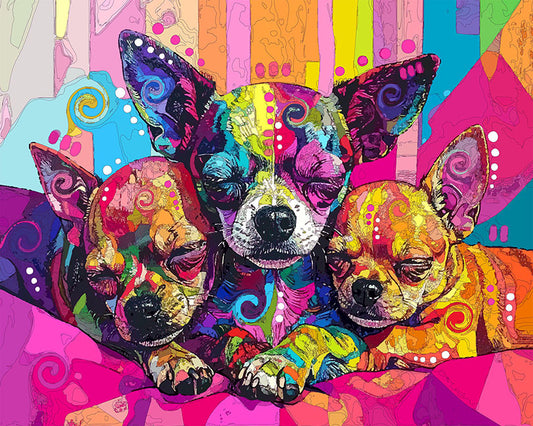 The Three Sleepy Chi's Mini Print (Ltd. Edition) (050626)