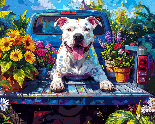 The Throwback Plant Seller Pittie Mini Print (Ltd. Edition) (070626)