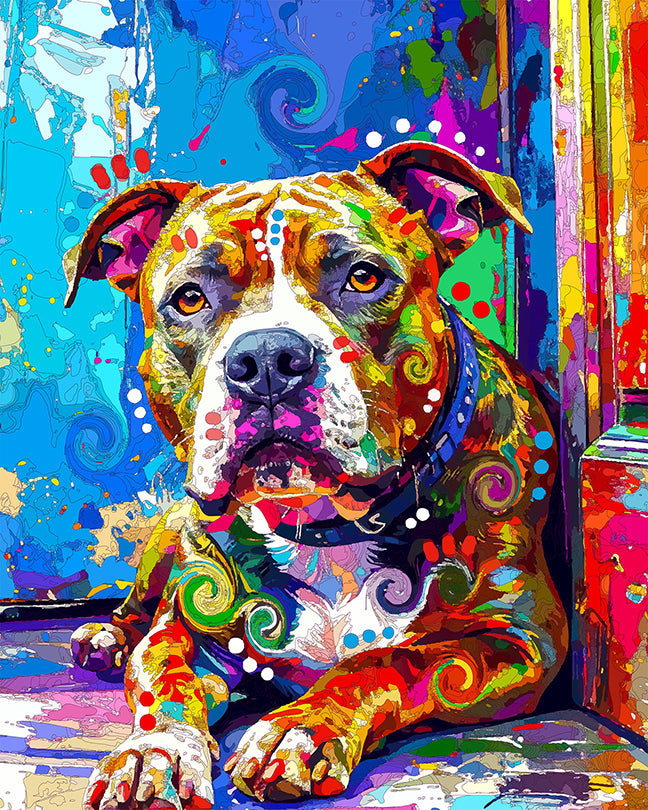 The Throwback Wait Until They're Home Pittie Mini Print (Ltd. Edition) (062326)