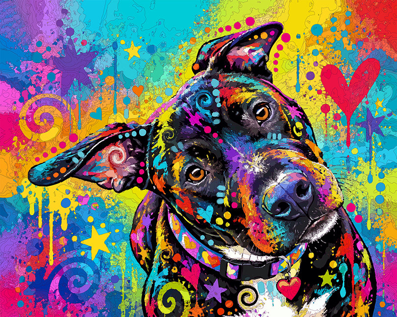 The Tilt Attention Pittie Mini Print (Ltd. Edition) (100926)