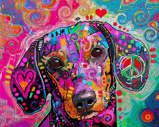 The Tilted Peace Love Dox Mini Print (Ltd. Edition) (110725)