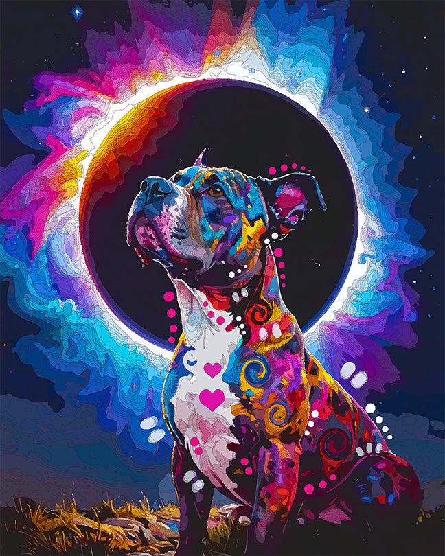 The Total Eclipse Of The Heart Pittie Mini Print (Ltd. Edition) (080526)