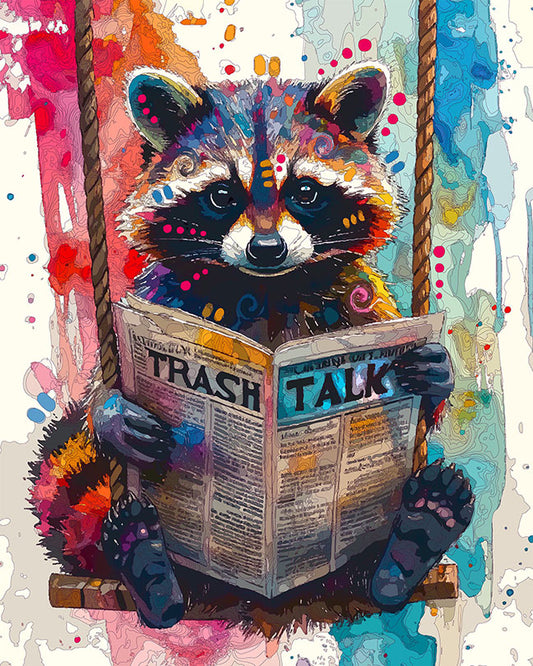 The Trash Talk News Raccoon Mini Print (Ltd. Edition) (032626)