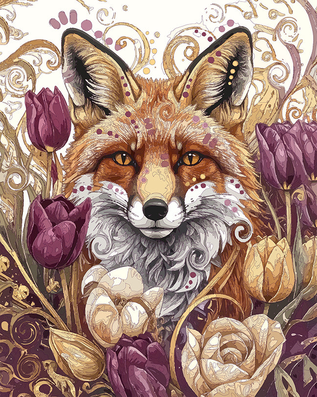 The Tulip Peek Fox Mini Print (Ltd. Edition) (120525)
