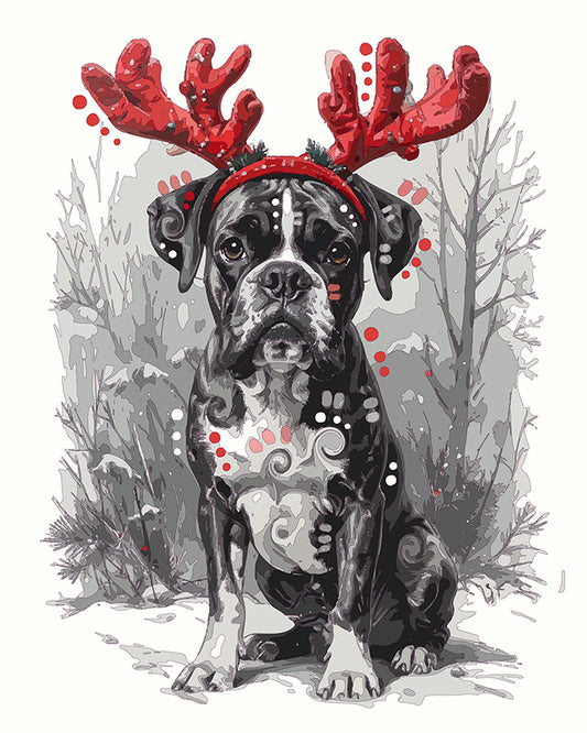 The Unamused Reindeer Boxer Mini Print (Ltd. Edition) (122325)