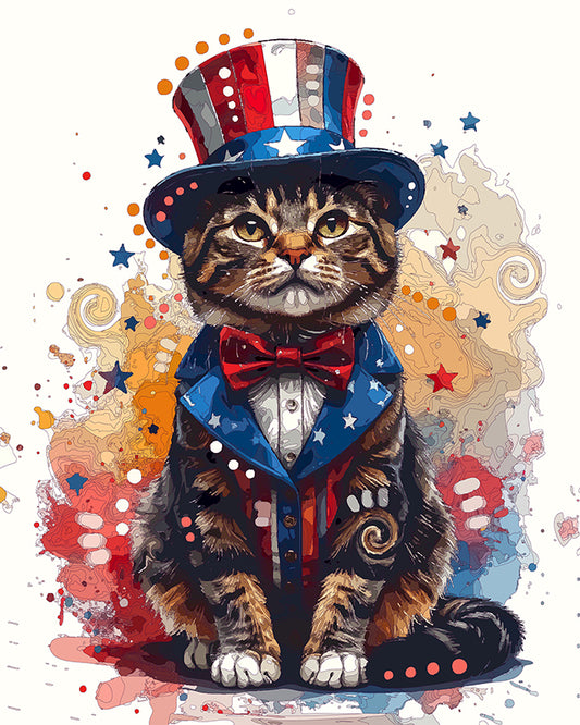 The Uncle Sam Tabby Mini Print (Ltd. Edition) (052526)