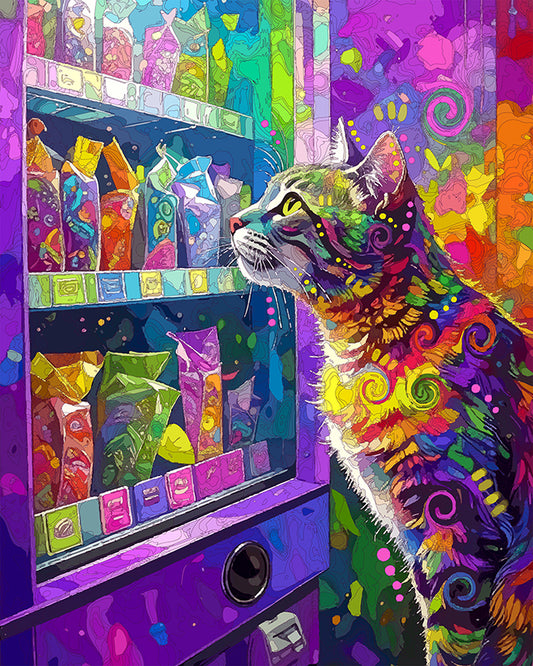 The Vending Cat Mini Print (Ltd. Edition) (091725)