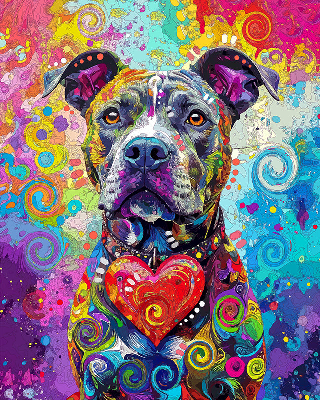 The Very Big Heart Pittie Mini Print (Ltd. Edition) (102225)