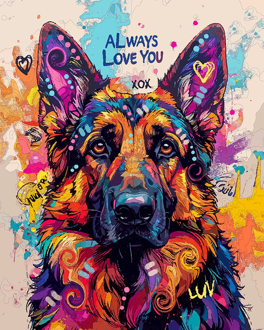The Vibrant Sketch Shep Mini Print (Ltd. Edition) (010726)