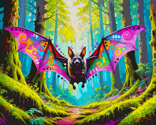 The Vibrant Wing Forest Bat Mini Print (Ltd. Edition) (082025)