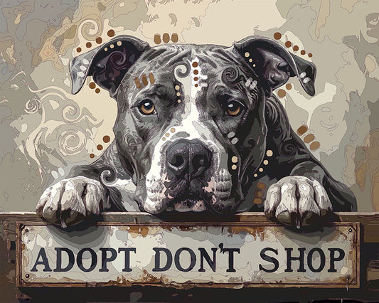The Vintage Adopt Pittie Mini Print (Ltd. Edition) (111425)
