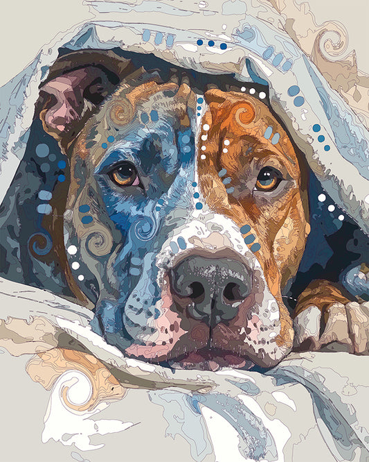 The Wait Out Winter Pittie Mini Print (Ltd. Edition) (112525)