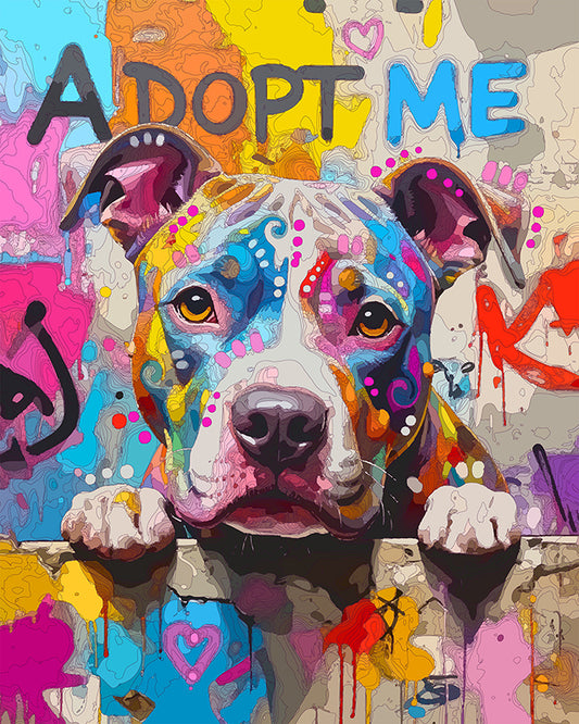 The Wall Pittie Awaits Mini Print (Ltd. Edition) (082525)