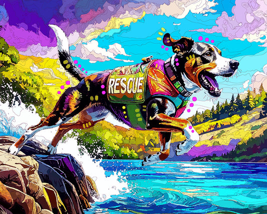 The Water Rescue In Progress Mini Print (Ltd. Edition) (082825)