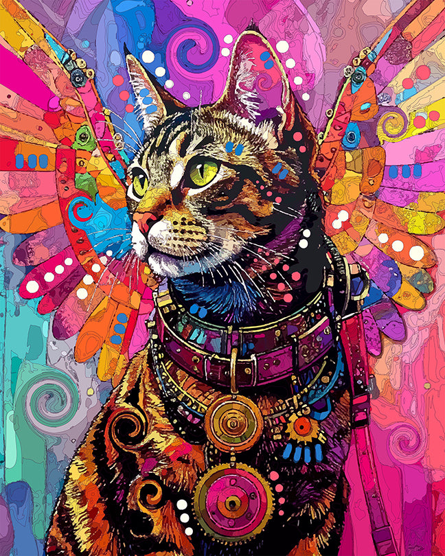 The Watercolor SP Angel Tabby Mini Print (Ltd. Edition) (071526)