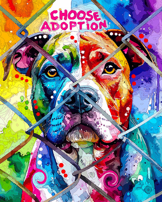 The Watercolor Adoptable Pittie Mini Print (Ltd. Edition) (082625)