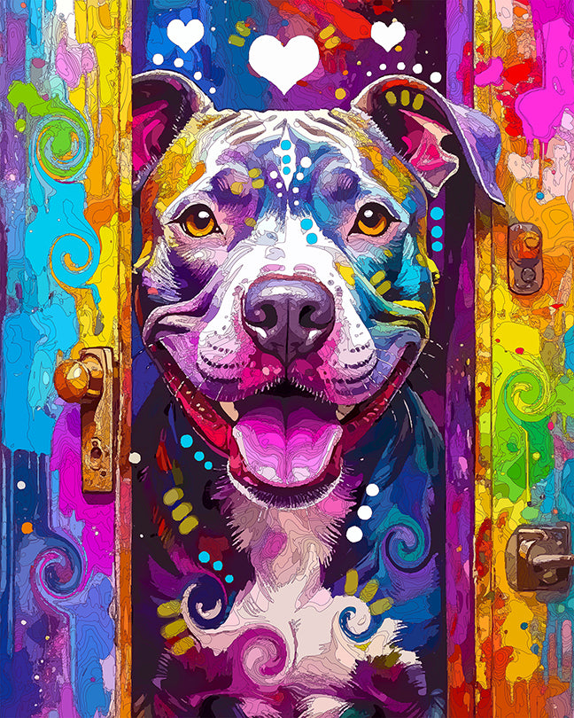 The Welcome Home Heart Pittie Mini Print (Ltd. Edition) (090925)